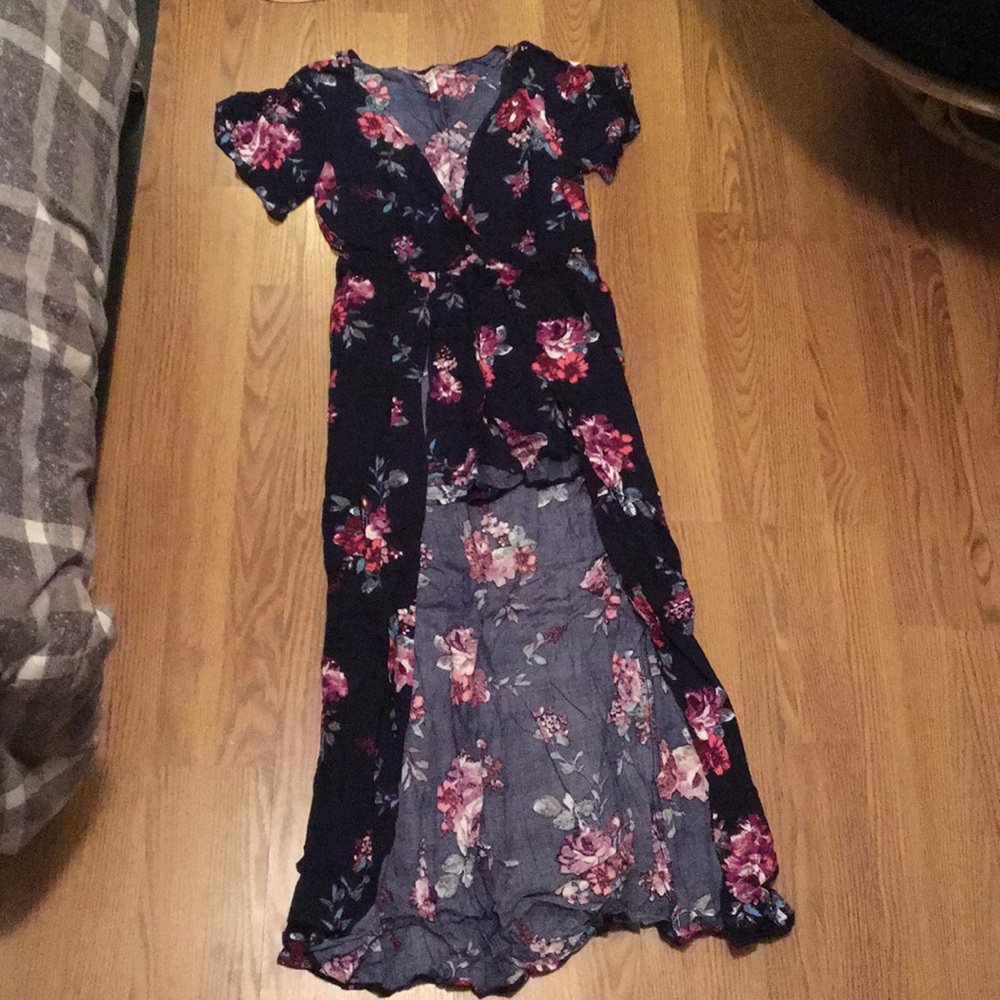 Short sleeve romper with skirt